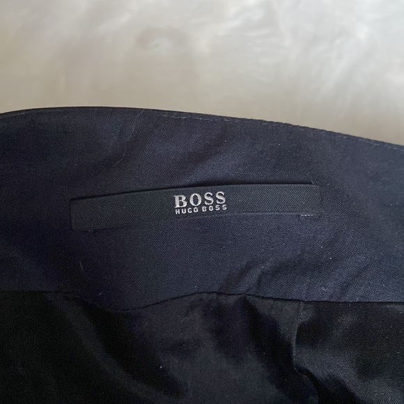 Boss by Hugo Boss Tweed Pencil Midi Skirt with Leather detailing - Picture 14 of 14